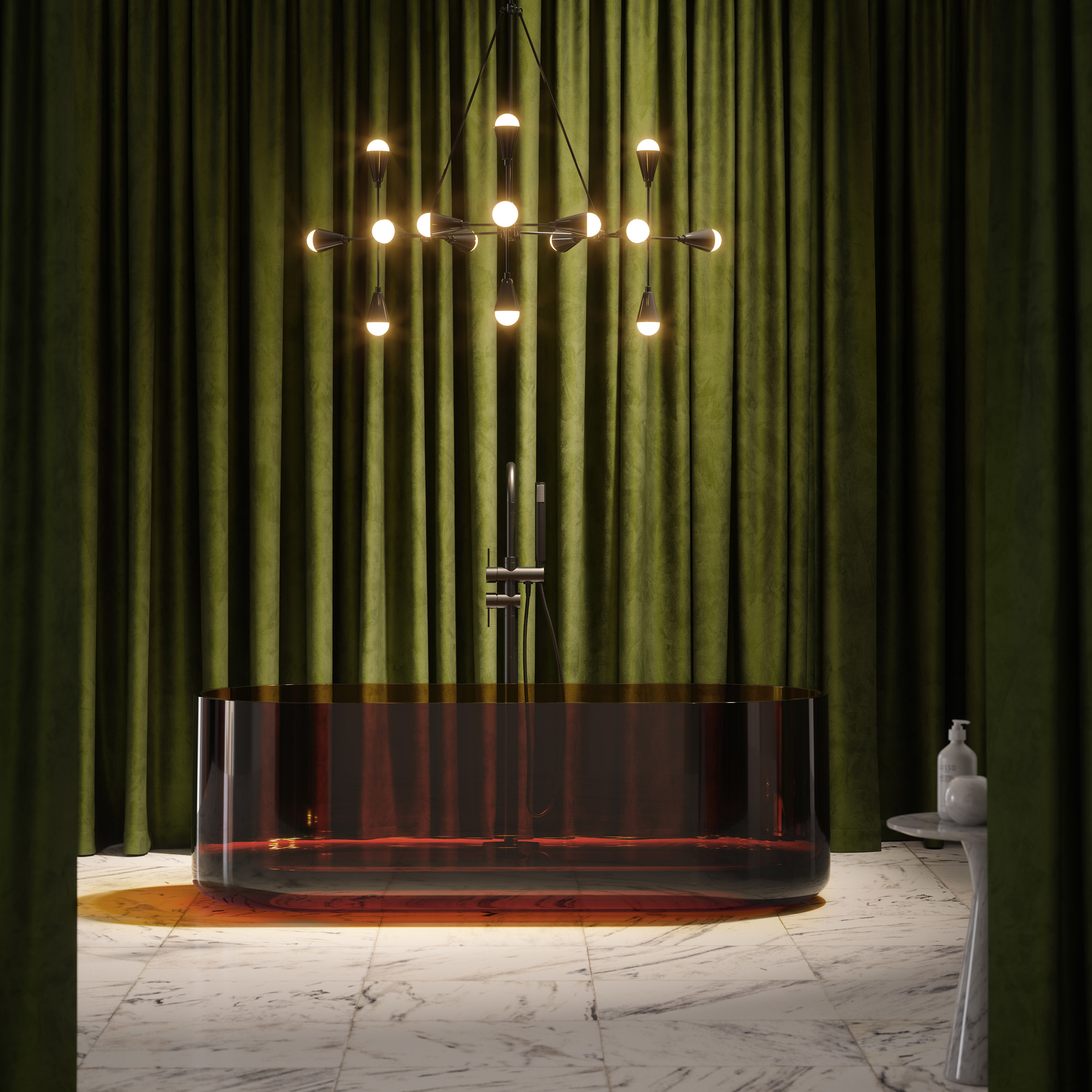 Amore translucent resin bath by Lusso