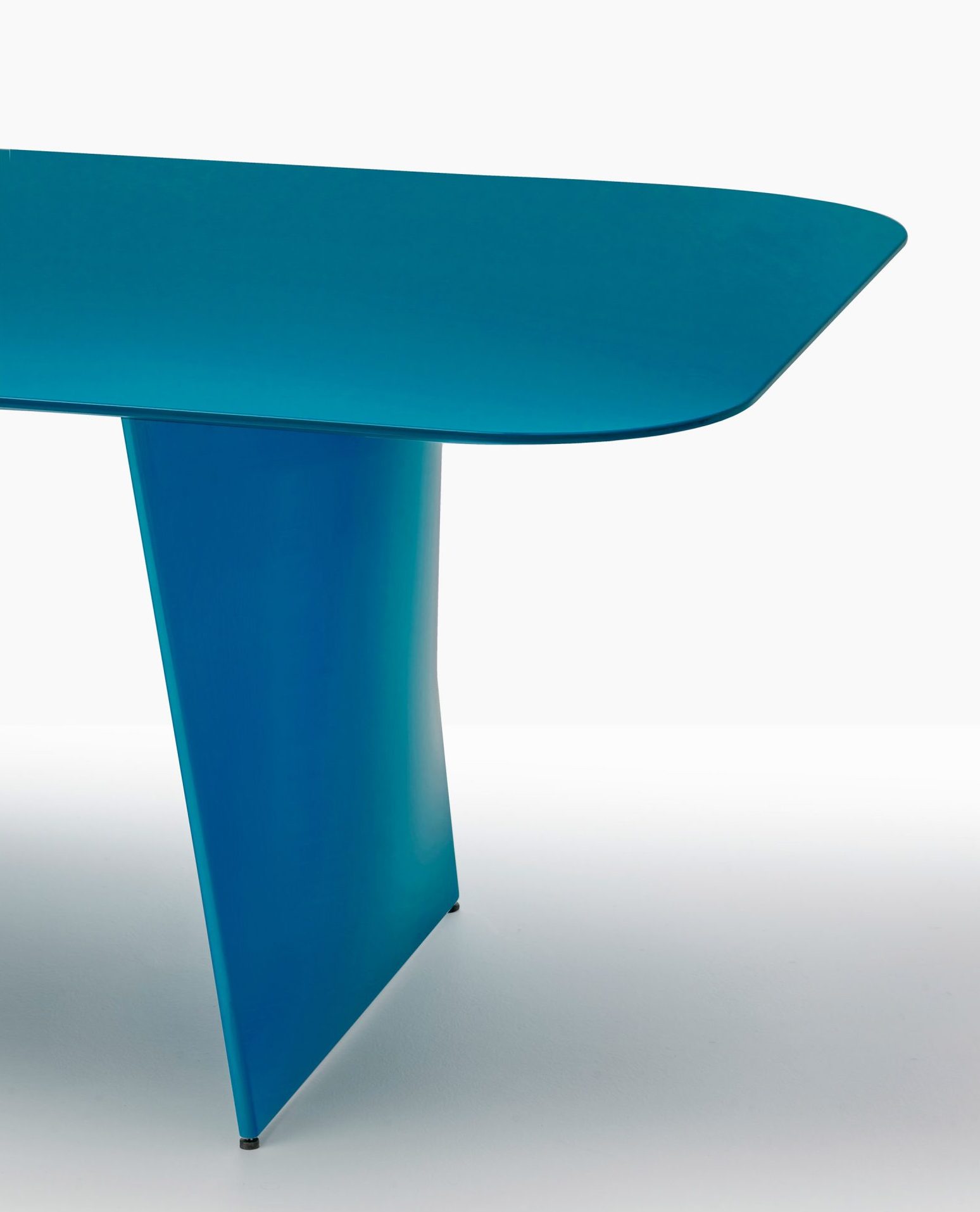 Blue Frank table by Pedrali