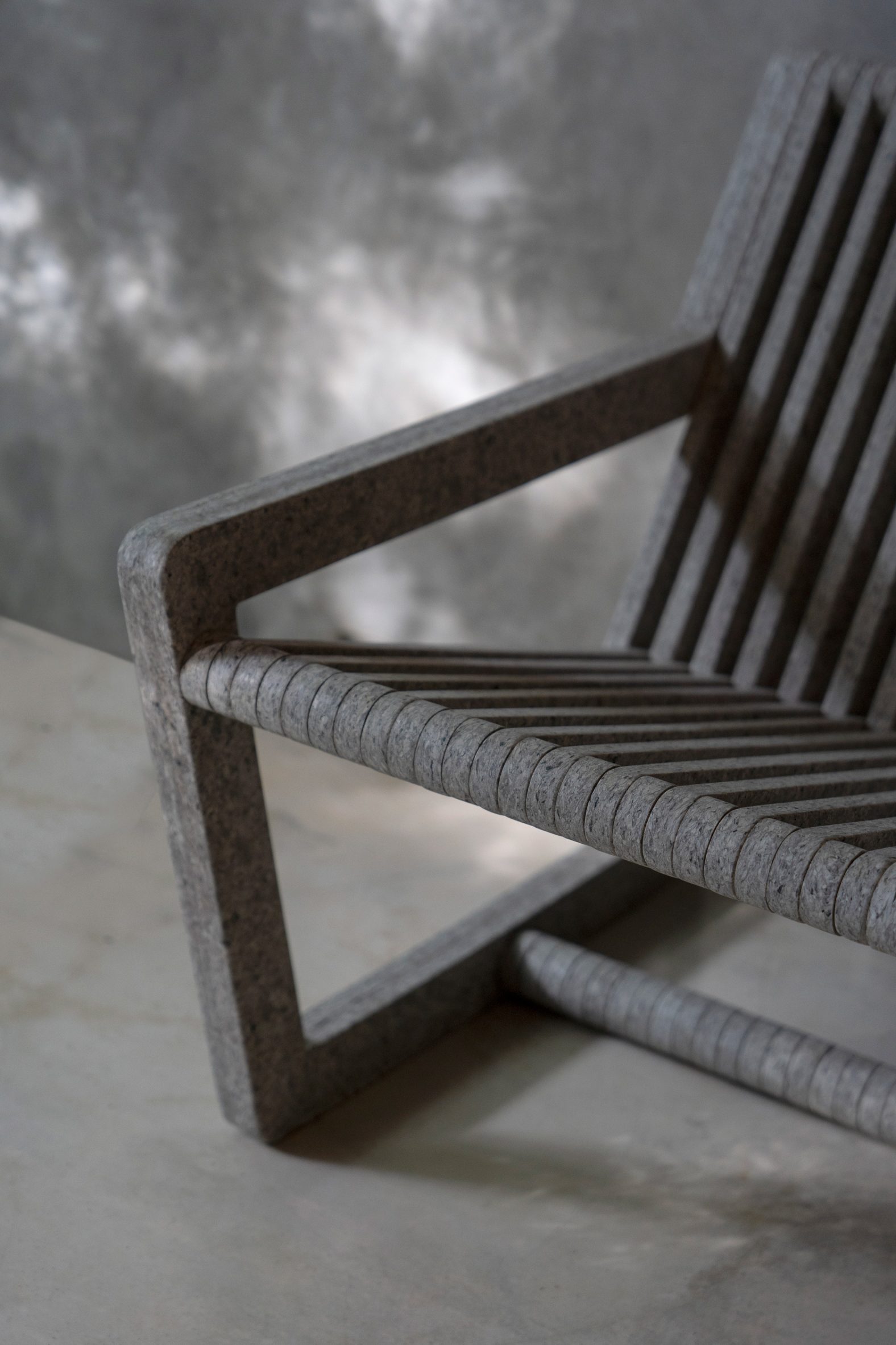 Close-up of white Ombak chair