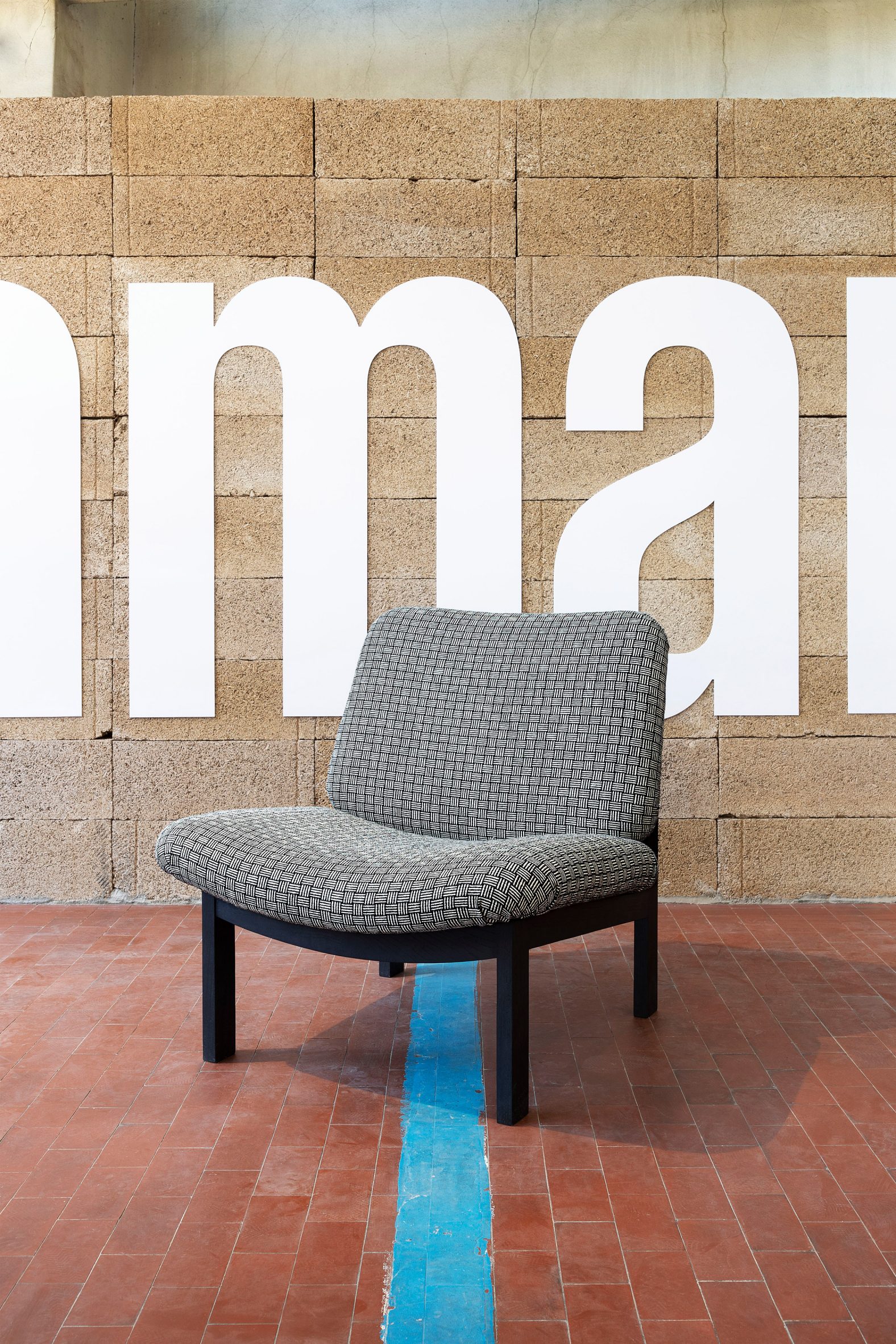 Clore Lounge Chair in Tamart furniture exhibition in Milan