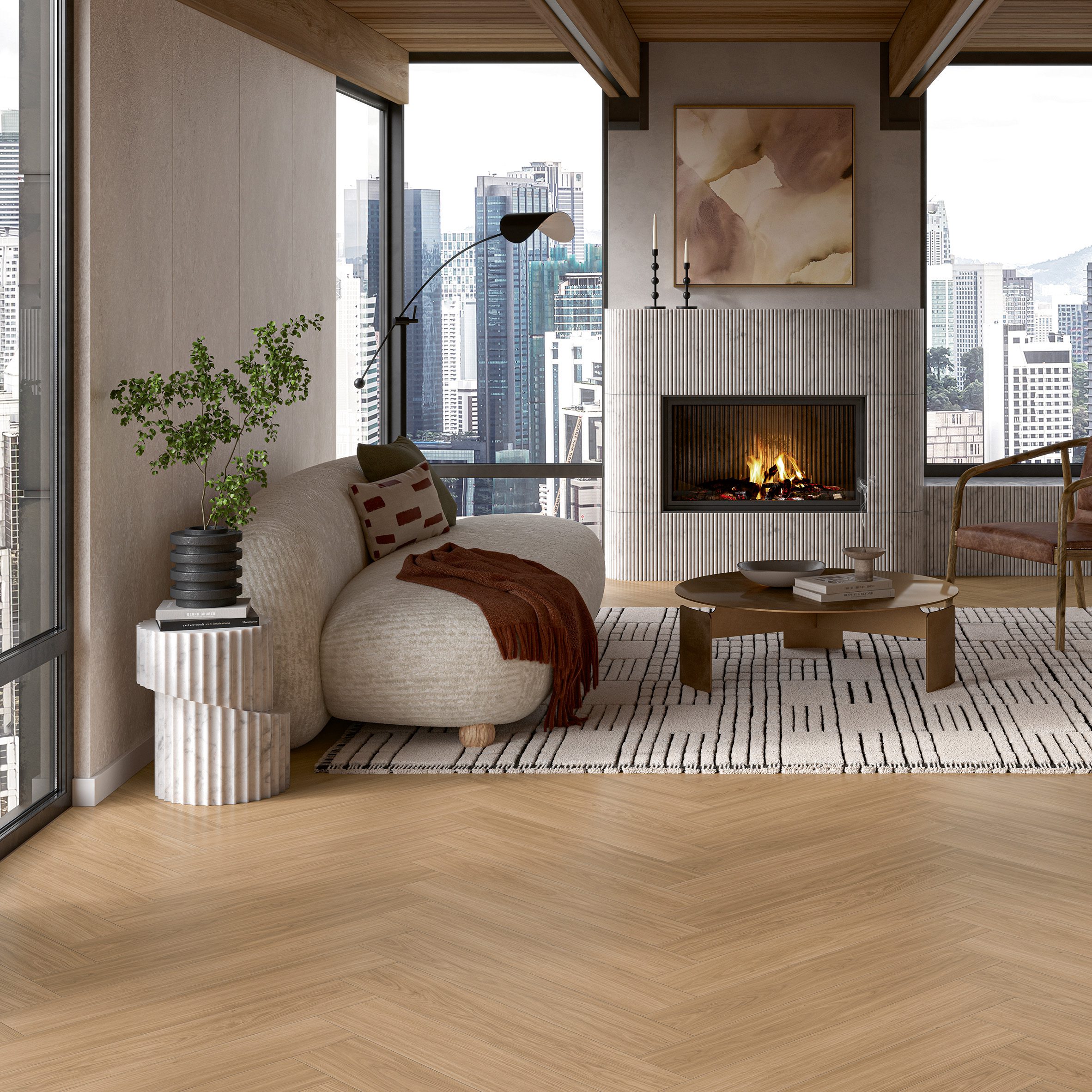 Modular One herringbone flooring by Parador