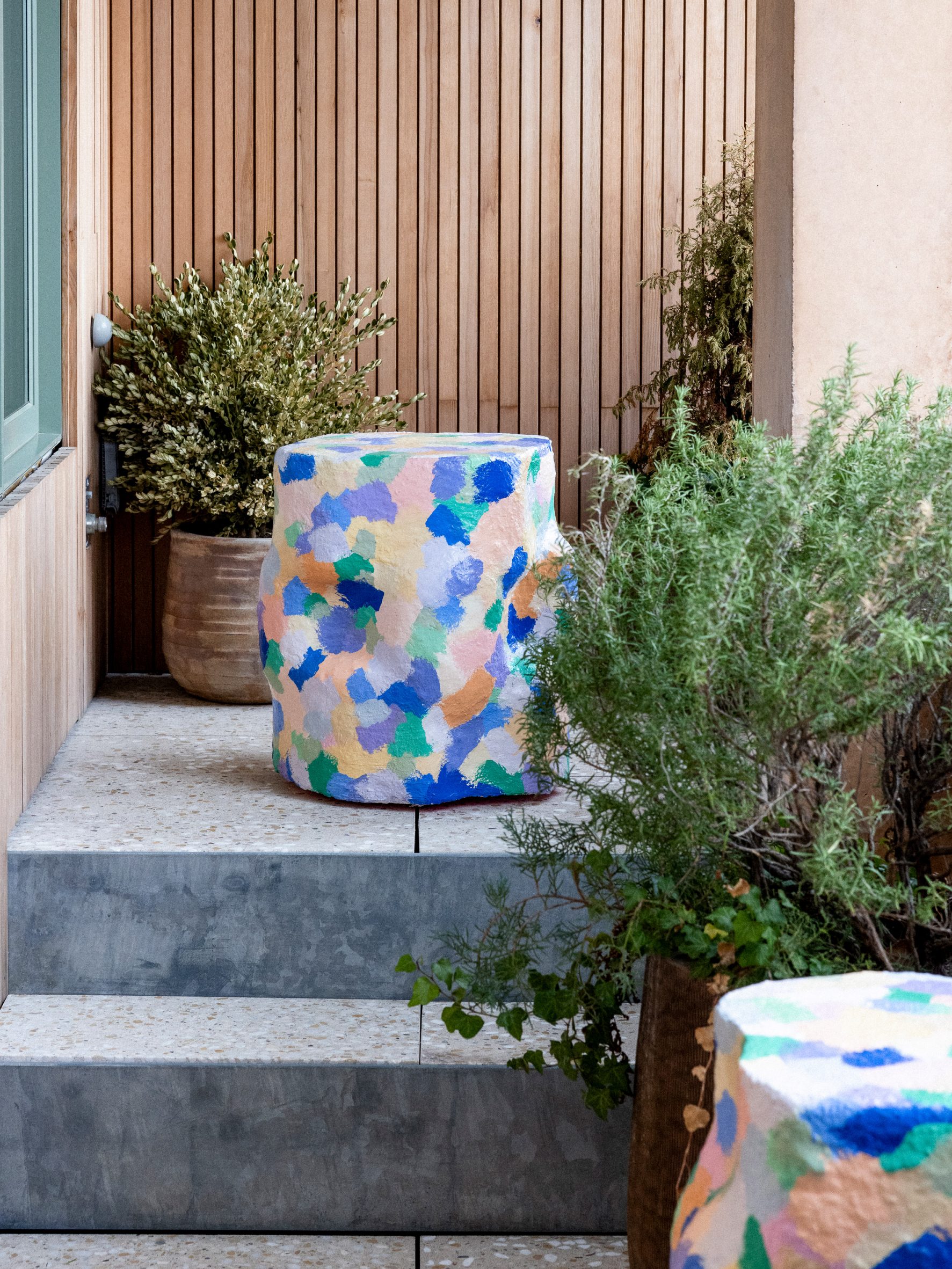 Multicolored stool