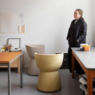 Cecilie Manz with the Monolit chair for Fritz Hansen