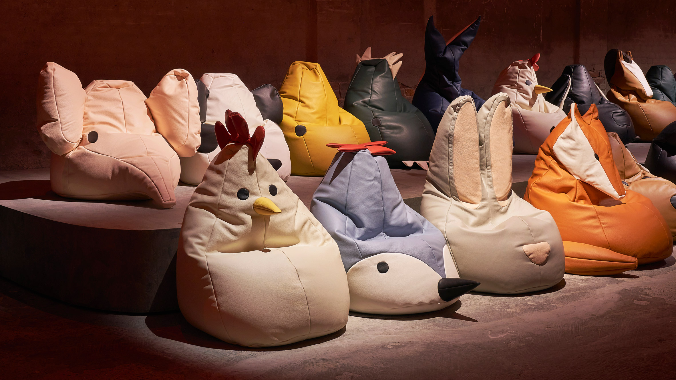 Beanbags shaped like animals