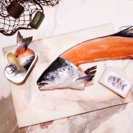 Image of a dissected salmon from The Fish Knows Everything dinner at dutch design week 2024