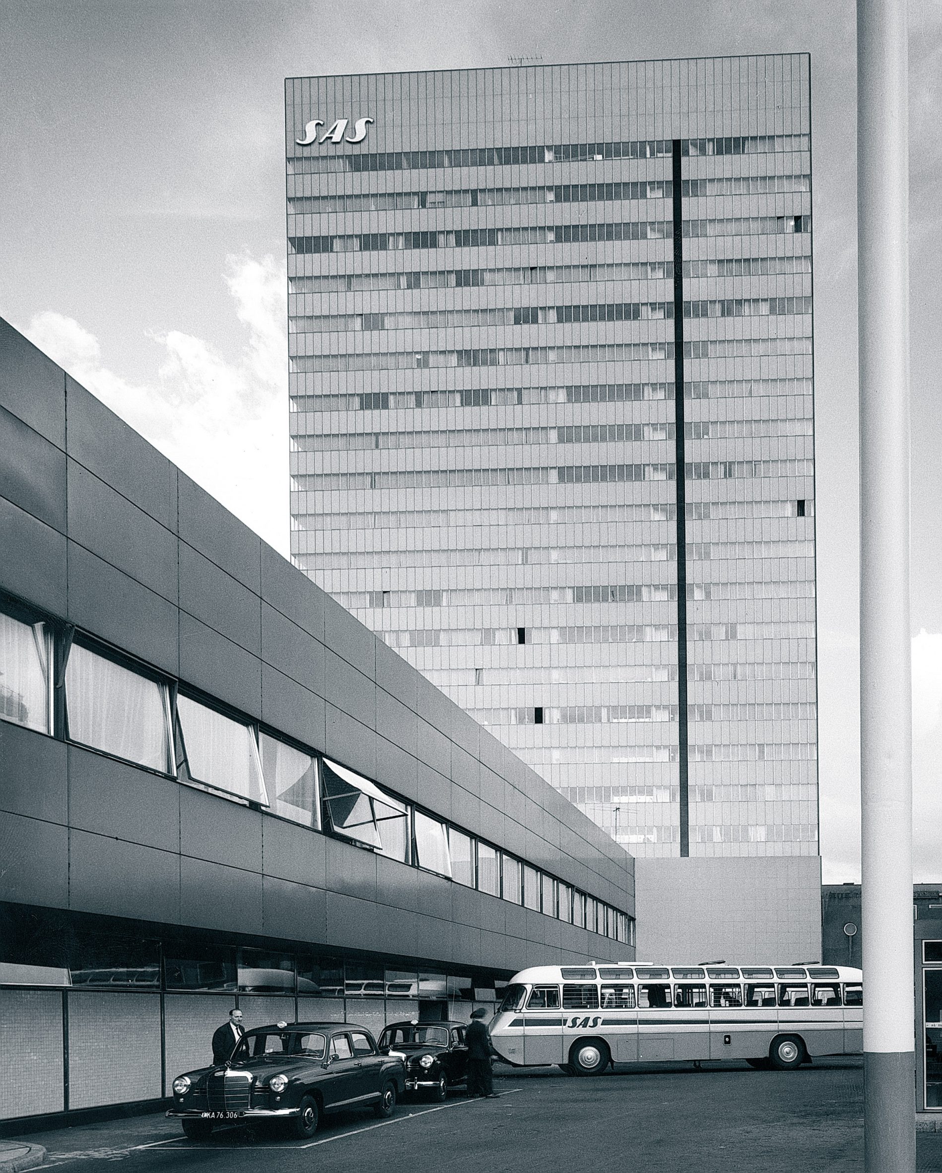 Archival image of the SAS Royal Hotel in Copenhagen