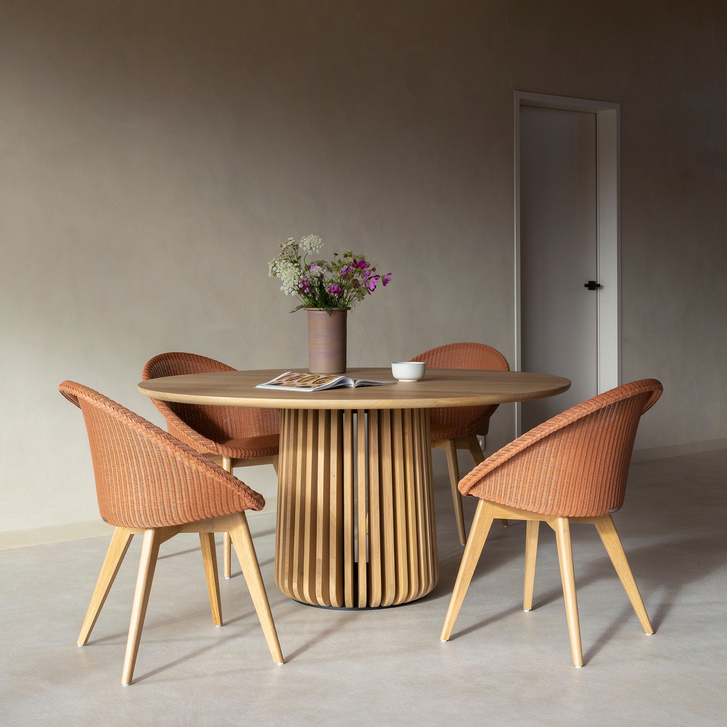 Maru dining tables by Vincent Sheppard