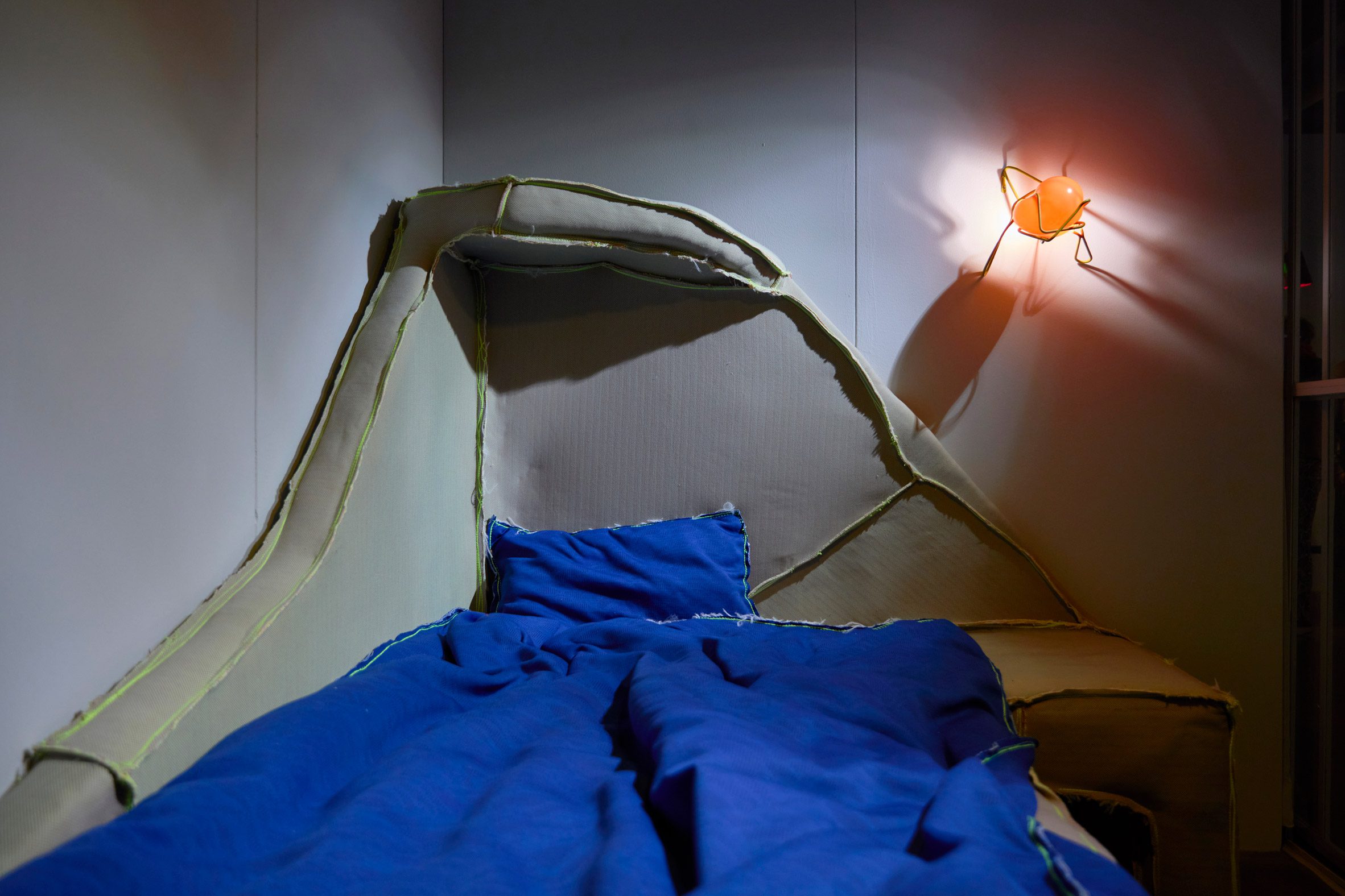 Bed in Teun Zwets exhibition for Dutch Design Week